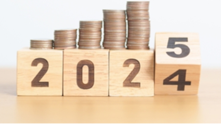 Blocks that depict 2024 becoming 2025.